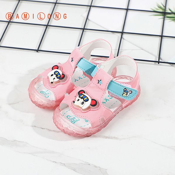 Sommer Mode Baby Junge Mädchen Schuhe Cartoon Nette PU Weichen Boden Sandalen Kleinkind Erste Wanderer Baby Schuhe S80 LJ200907