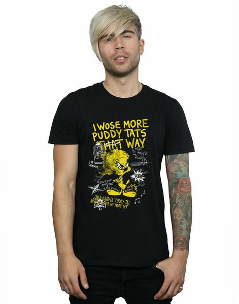 

looney tunes men's tweety pie more puddy tats t-shirt sport hooded sweatshirt hoodie