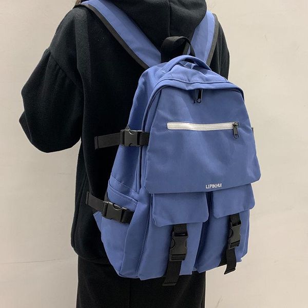 

simple large oxford backpack women school bags for teenage girls teen black bagpack preppy style campus back pack female 2020