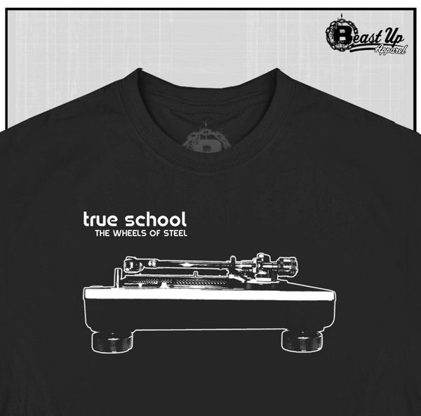 

true school wheels of steel classic hip hop dj technics 1200 turntable new arrive design your own sport hooded sweatshirt hoodie t shirt