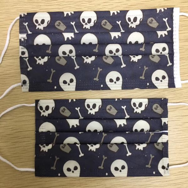 

9 style kids respirator disposable halloween designers face mask with ear loop 3 ply breathable for blocking dust anti-pollution mask