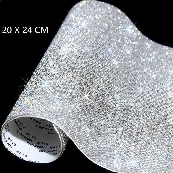 

gum ribbon rhinestone sticker sheet crystal car phone for cups sticks with diy decorations 20*24cm self-adhesive cases diamond aha1768 euep