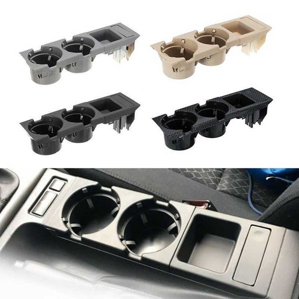 New Car Center Console Portabicchieri Portabottiglie per bevande Portamonete per Bmw Serie 3 E46 318I 320I 98-06 51168217953 Nero