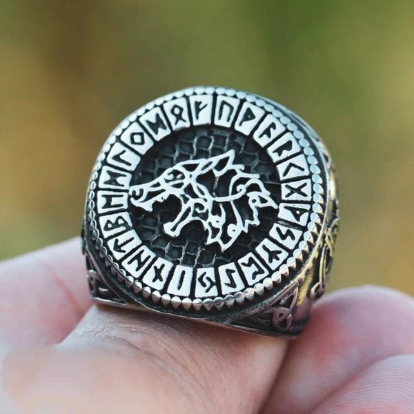 

cluster rings fashion vintage viking warrior bear head celts rock punk metal ring for men women luxury jewelry wholesale, Golden;silver
