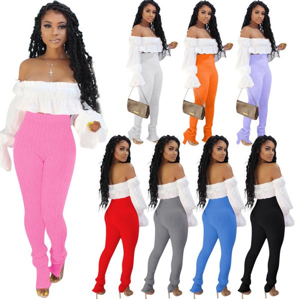 

women woolen trousers designer sewn elastic pencil pants club hip-lifting slim mini leggings plus sizes j119, Black;white