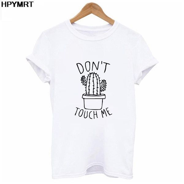 

не прикасайтесь к мне письмо печать футболки женщины летнее короткая рукава футболка kawaii корейский стиль женский повседневная футболка ha, White