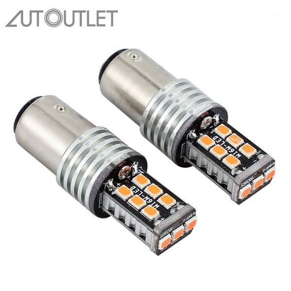 

emergency lights autoutlet 2pcs 1157 p21/5w bay15d 15led 2835 auto lamp parking bulbs daytime running light red yellow white amber car-styli