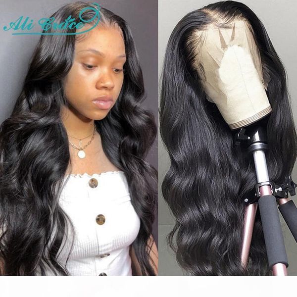 

ali grace body wave 360 lace front wig with baby hair brazilian body wave wigs pre-plucked 13x6 lace front human hair wigs, Black;brown