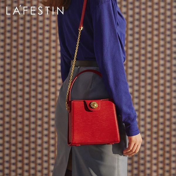 

lafestin bag women 2020 new trendy one-shoulder messenger handbag fashion all-match retro box small square bag c0121