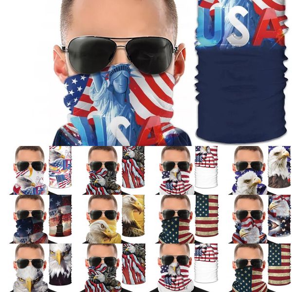 

magic usa american flag national bird print scarf multifunctional face mask outdoor sports wristband anti-mosquito dustp o5kt3