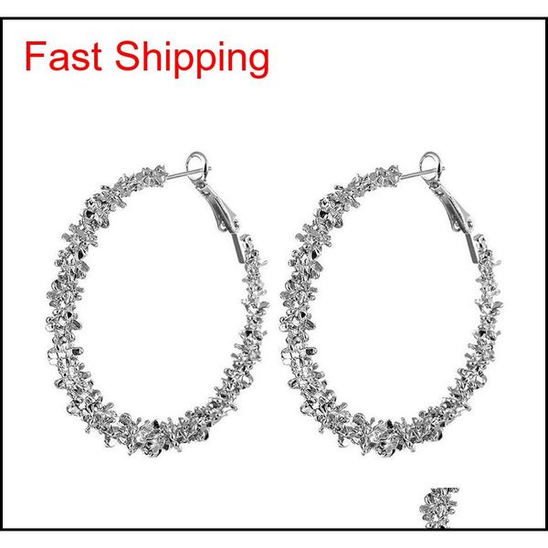 

big circle round hoop earrings for women girls statement punk charm drop earring wedding party designer earrings qylzyn nana_shop, Golden;silver
