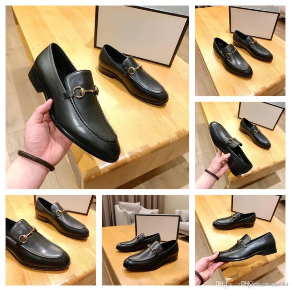 

classic business men's luxury dress shoes fashion designers elegant formal wedding shoes men slip on office oxford shoes for men black