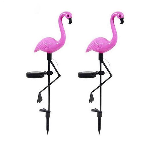 

2021 new flamingo movido a energia lmpada gramado solar luzes decorao de luz caminho para jogo decorativo do jardim ao ar bchz