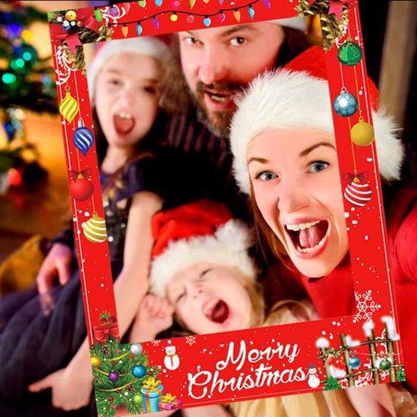 

qifu рождественский шар баннер photo booth christmas party украшения рождеством украшения для дома navidad новый год 2020 jlldoh