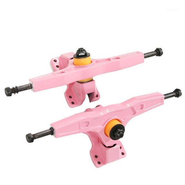 

1pair new skateboard truck pink long board 7inch bridge 180mm long board trucks aluminium trucks1