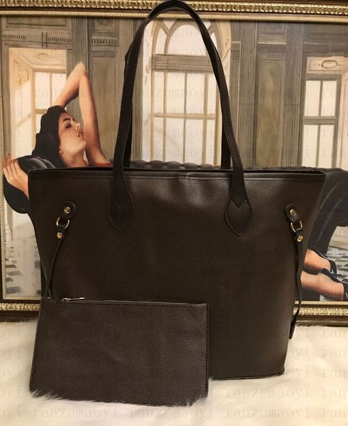 

designer- 2pcs set classic designer womens handbags flower ladies composite tote pu leather clutch shoulder bags female purse with wallet