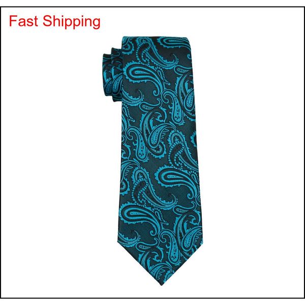

mens green paisely tie pocket square cufflinks classic silk jacquard woven meeting business ca qylnkf new_dhbest, Black;blue