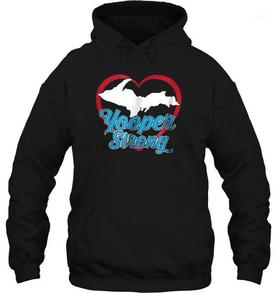

men hoodie yooper strong upper peninsula of michigan women streetwear1, Black