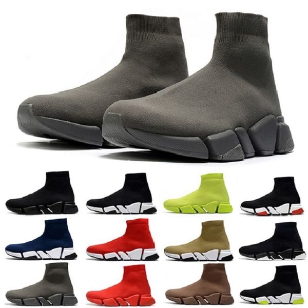 

2020 fashion speed sock 2.0 mens casual shoes trainer beige black red white yellow fluo gray men women outdoor sports sneakers 36-45, White;red