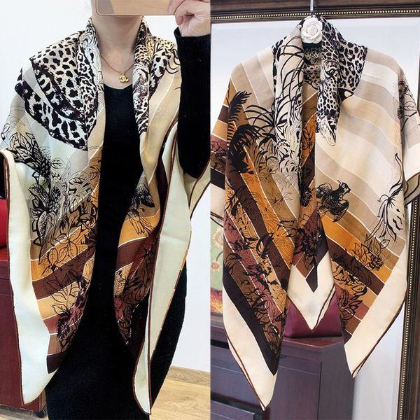 

leopard печатный velvet шарф удобная теплая тонкий шелковый кашемира шаль женщины fashionprint площади платках леди люкс, Blue;gray