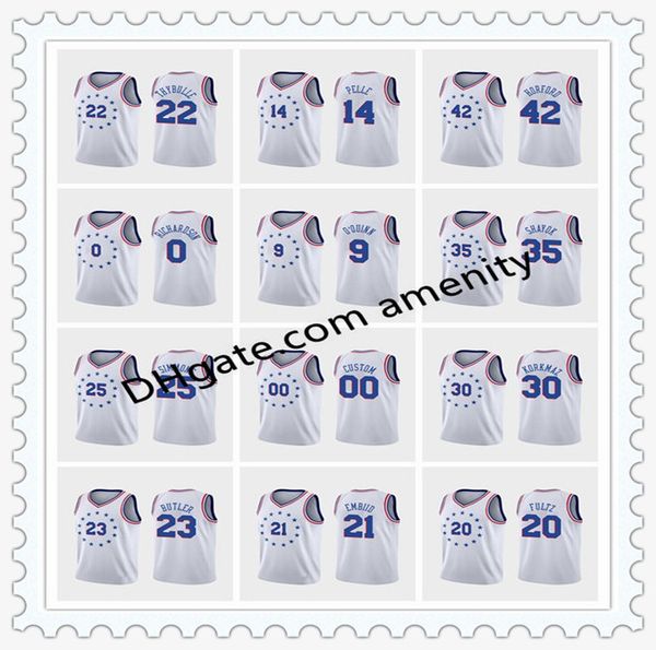 

76ers филадельфия harris 21 embiid 22 thybulle 25 симмонс баскетбольного tobias joel бен матисса белого заработала джерси, Black