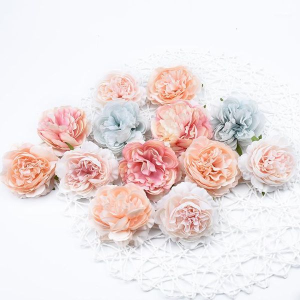 

decorative flowers & wreaths 10pcs silk peony for scrapbook wedding flower wall bridal accessories clearance christmas home decor artificial