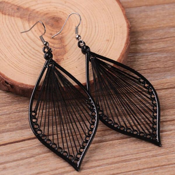 

Leaf wing Earrings Boho Hook Drop Dangle Earrings Jewelry Gift, Silver