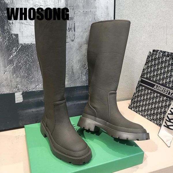 

women boots girls knee high botas woman shoes ladies shoes female brand motorcycle boots black soft new spring1