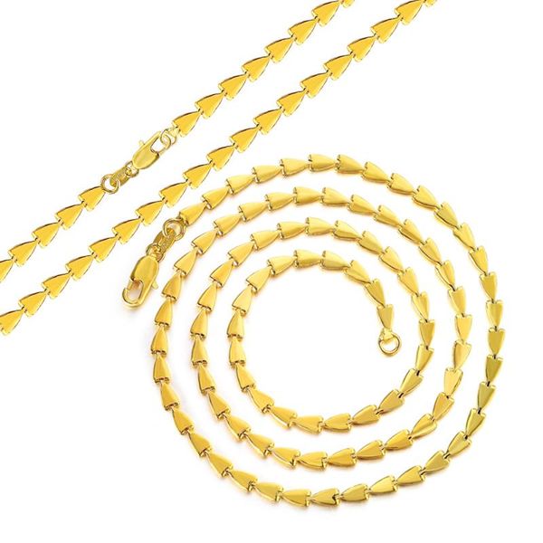 

exquisite simple conical chain necklace women gold chain fashion triangle fine jewelry lover's gifts accessories, Silver
