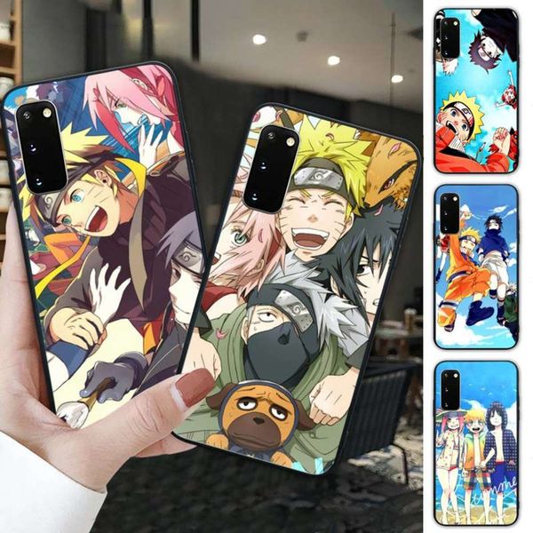 

naruto sasuke children's black silicone cover samsung galaxy s6 s7 edge s8 s9 s10 lite s20 super sheath4fre