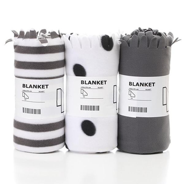 

wholesale solid color 130x170cm bed sofa blankets double-sided fleece air conditioning blanket outdoor travel blanket dh0741 t03