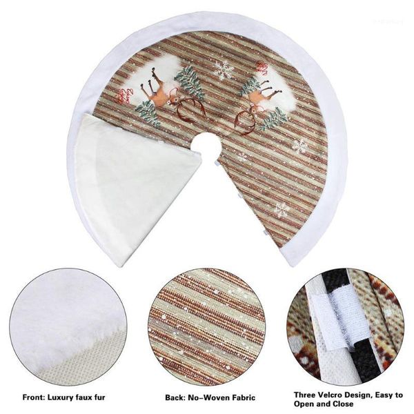 

christmas decorations 1pc creative bell reindeer tree skirts fur carpet xmas decoration year home outdoor decor event party skirts1