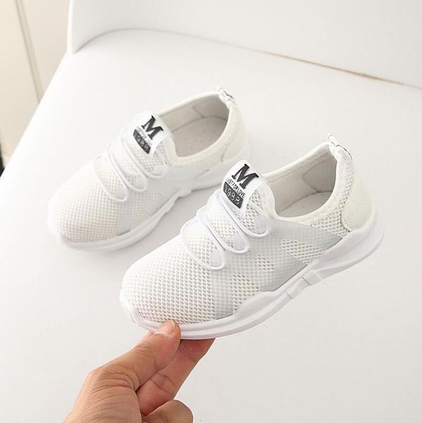 

2020 новой распродажа модных детей дети детских ребёнок мальчики письмо mesh sport run кроссовки повседневная обувь детской обувь дышащая bb, Black