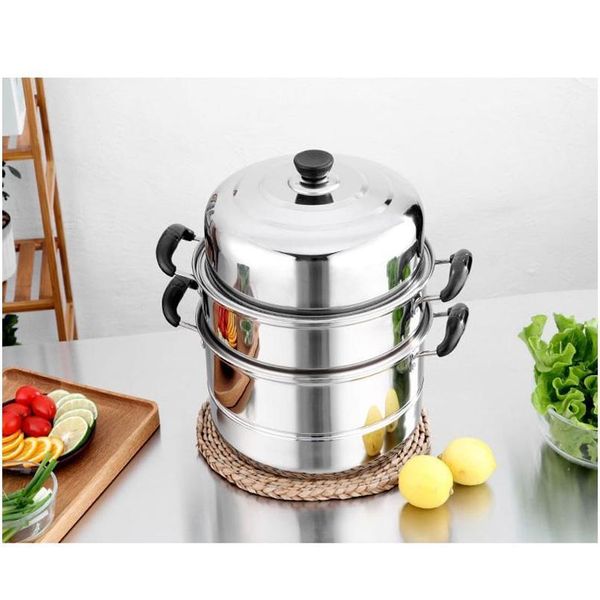 

stainless steel 3 tier steamer steam pot cookware 30cm stainless steel jllorg bdedome
