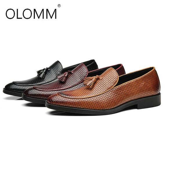 

italian formal shoes men loafers wedding dress shoes men patent leather oxford chaussures hommes en cuir formal, Black