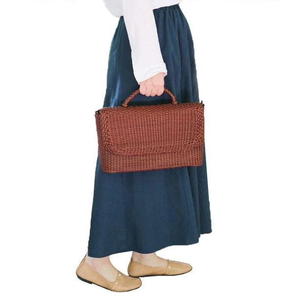 

country style genuine cow leather women knitting handbag yellow purse vintage handmade female ladies graceful flap shoulder bag