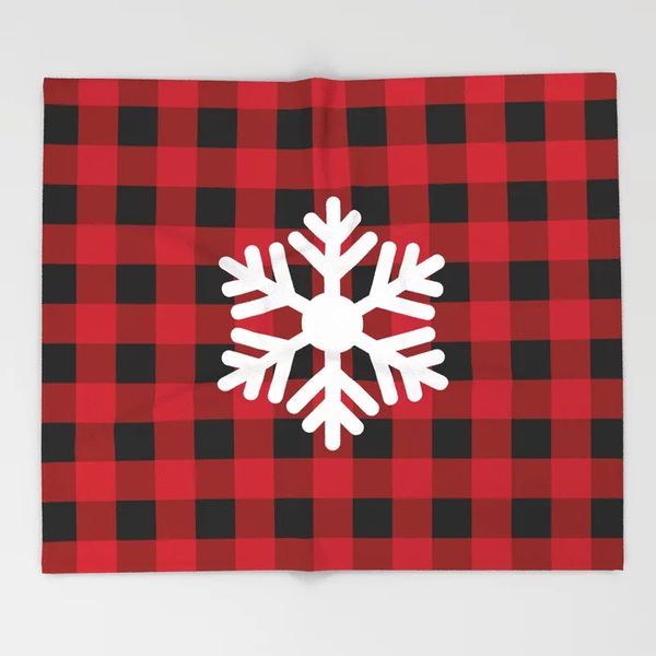 

red buffalo check snowflake blanket 3d flannel blanket for bed fleece throw funny plush bedspreads wholesale