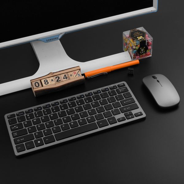 

business office wireless charging mouse and keyboard set chocolate button portable mouse and keyboard