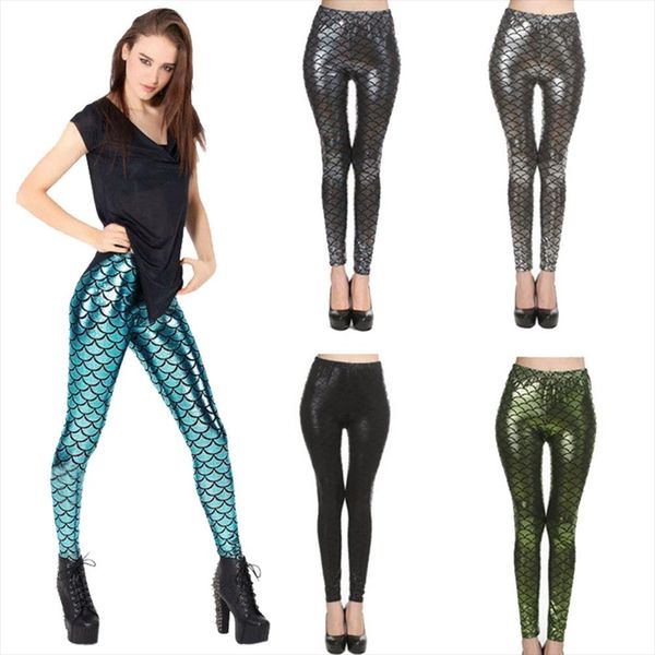 

2018 new top продажа black milk цифровой печати женщины русалка рыбы чешуйчатые поножи перевозка груза падения хорошее качество