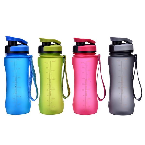 

600ml outdoor portable bike plastic water bottle for riding cycling