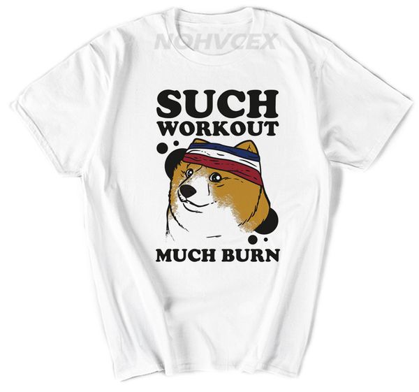 

the cute dog doge such workout much burn character pattern men's and women's short sleeve t-shirt sport hooded sweatshirt hoodie
