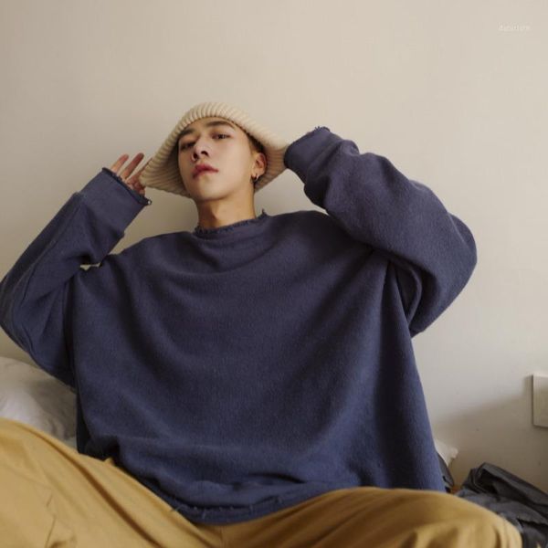 

2019 spring and summer new korean version of the trend of simple couple casual round neck pullover high street harajuku1, Black