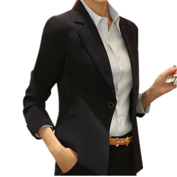 

women's suits & blazers 2021 fashion spring women long sleeve work wear casual female slim fit for ly343, White;black