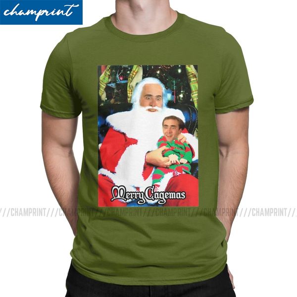 

merry cagemas santa knee nicolas cage christmas for funny pure tees short sleeve big size sport hooded sweatshirt hoodie men t shirt
