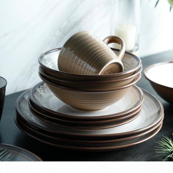 

dishes & plates simple ceramic tableware dishes restaurant dinnerware soup bowls steak plates mugs home plates sets