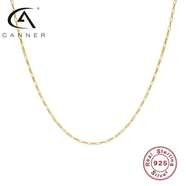 

chains canner necklace 925 sterling silver women choker support customize dropshiping wholesale retail reseller 2021 trend