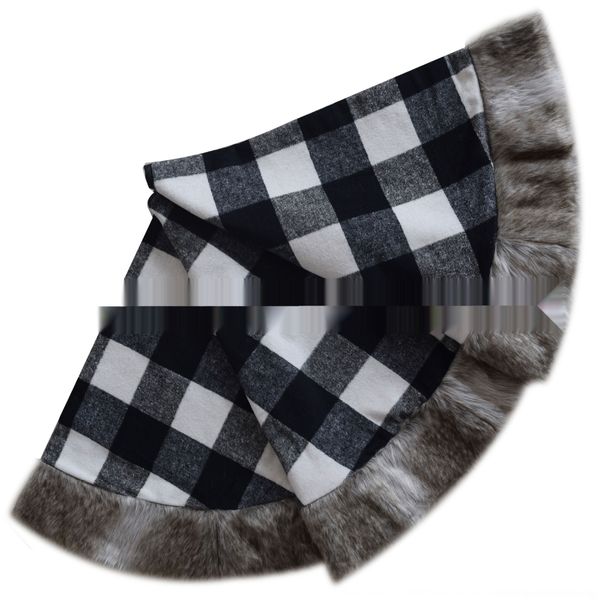 

m1al4 solot рождество юбка красный мех юбка и черный плед плед дерево черный и белый красный елки снизу украшения высокого класса меховую my