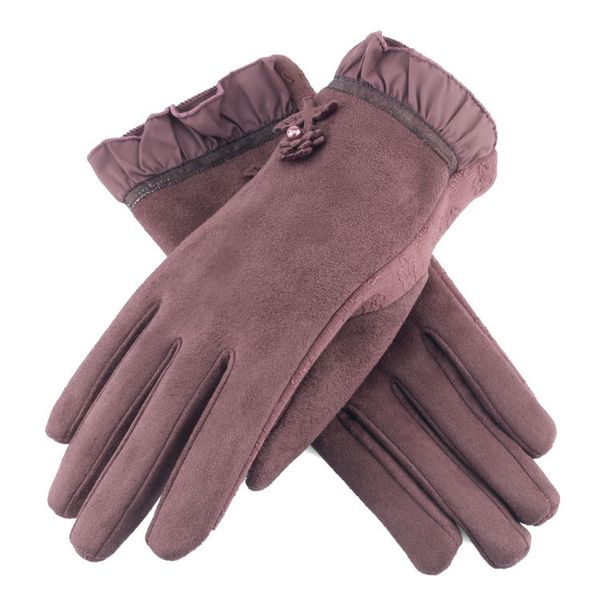 

women' winter antiskid driving cold insulation capacitive mobile phone touch screen gloves female, Blue;gray