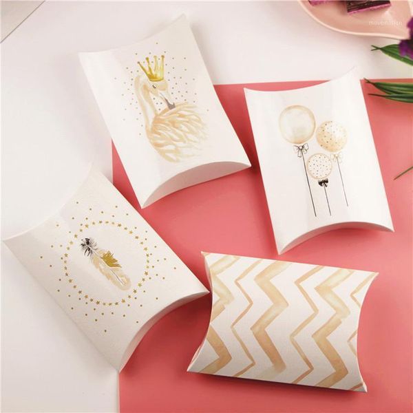 

10pcs flamingo pillow shaped candy treat chocolate boxes for kids birthday wedding party guest paper gift favor boxes1