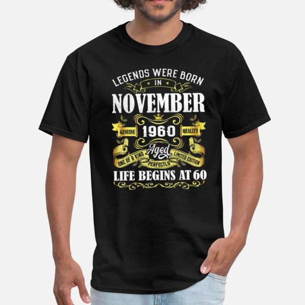 

legends were born in november 1960 60th birthday t shirt retro plus size tracksuit hoodie sweatshirt